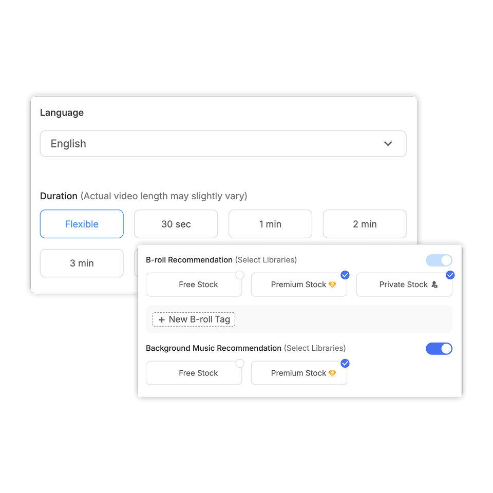 Step 3 — Customize pacing, captions, music, and optional AI Avatar to match brand